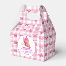 Rosa guld lila elegant  Butterfly-flickfödelsedag