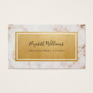 Rosa Guld Marble Stylist Affärskort Visitkort