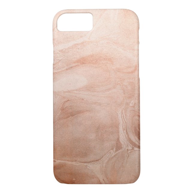 Rosa guld- marmor Case-Mate iPhone skal (Baksida)