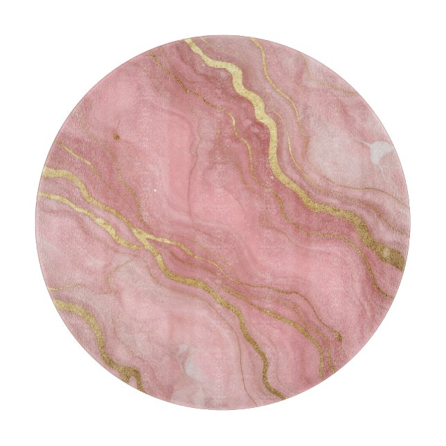 Rosa Guld Mermer Lyx Abstrakt (Framsidan)