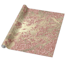 Rosa guld- metall för Champaigne marmorglitter Presentpapper