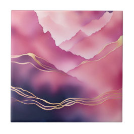 Rosa Guld Metallic Marble Stone Kakelplatta