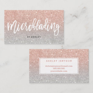 Rosa guld Microblading för elegantt Visitkort
