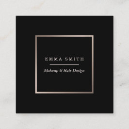 Rosa guld- Minimalist visitkort för modern svart