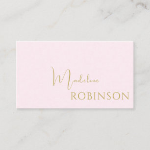  Rosa Guld Minimalistisk Elegant-skript Visitkort