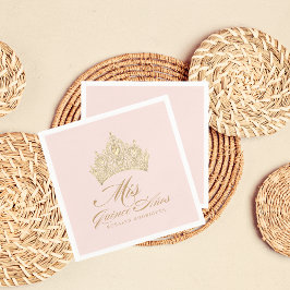 Rosa Guld Mis Quince Anos Pappersservett