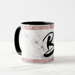 Rosa Guld Modern Glam Marmor & Glitter Dekorativ Mugg