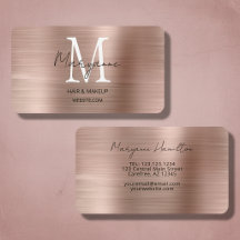 Rosa Guld Monogram Elegant Modern