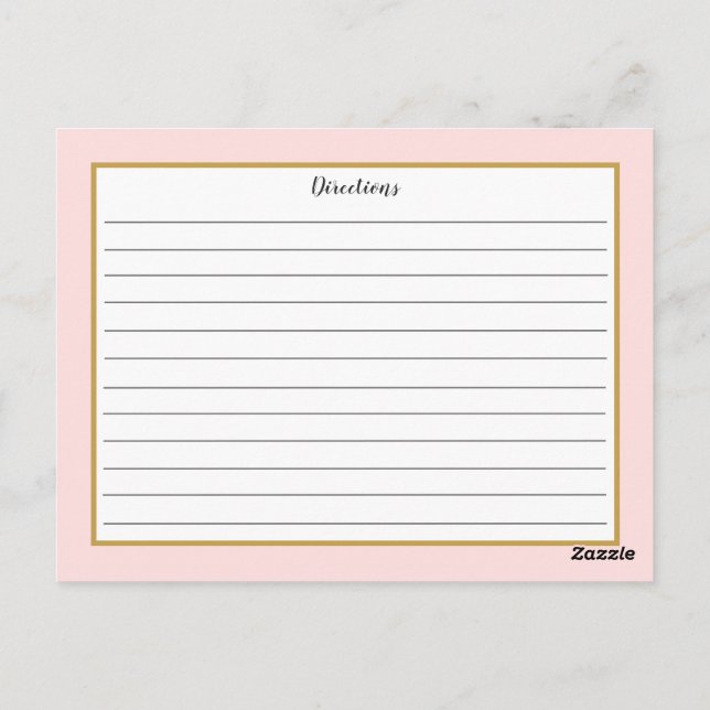  Rosa Guld-monogrammokort för penningtvätt Vykort (Baksida)