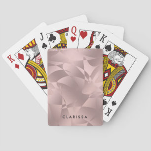 Rosa guld- mönster för nätt elegant snyggt casinokort