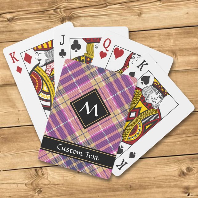 Rosa, Guld och Blue Tartan Casinokort (Skapare uppladdad)