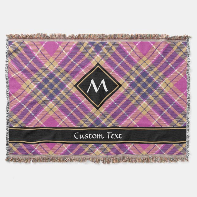 Rosa, Guld och Blue Tartan Filt (Framsidan)
