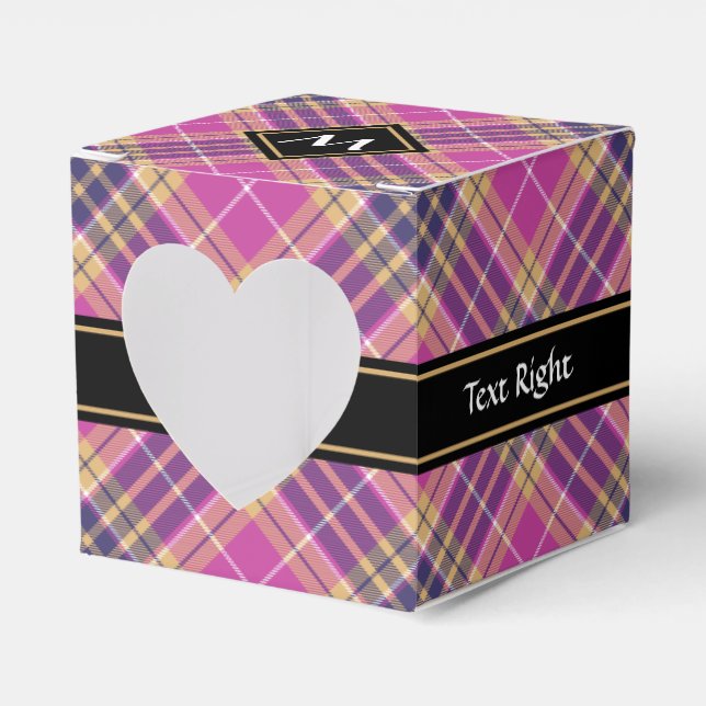 Rosa, Guld och Blue Tartan Presentaskar (Framsidan Sidan)