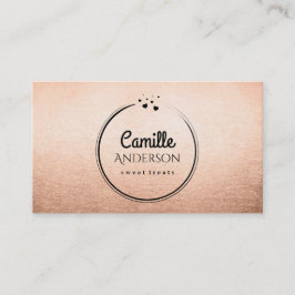 Rosa guld- och för svartfesttillverkare visitkort