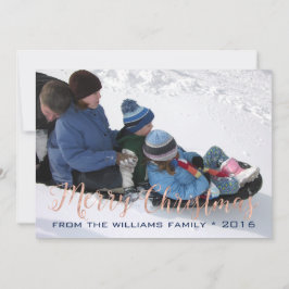 Rosa guld och röd julsticka julkort