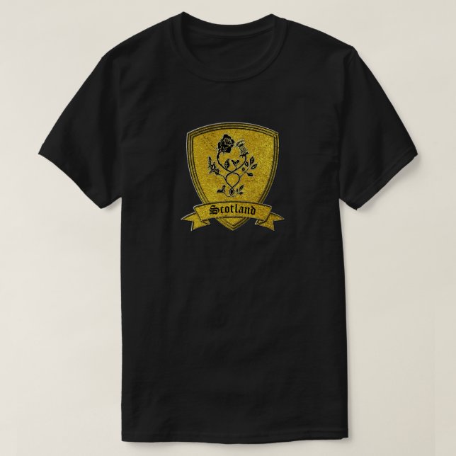 Rosa guld och svart och Thistle Tee (Design framsida)