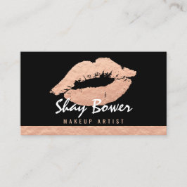 Rosa guld omkullkastar LookMakeupkonstnären Visitkort