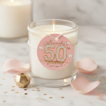 Rosa Guld Pärl Lyx Glamorös 50-årsdag