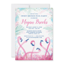 Rosa Guld Party Tropical Flamingo födelsedag