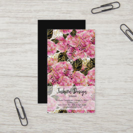 Rosa guld peonies visitkort