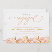 Rosa Guld Peony Vi är engagerad i Förlovningsfest