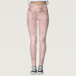 Rosa guld- pepparkaksgubbemönster för gullig jul leggings<br><div class="desc">Julpepparkaksgubbemönster i rosa guld för faux</div>