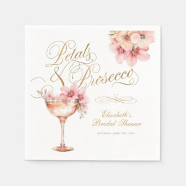 Rosa Guld Petals och Prosecco Cocktail Pappersservett