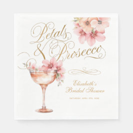 Rosa Guld Petals och Prosecco Möhippa Pappersservett