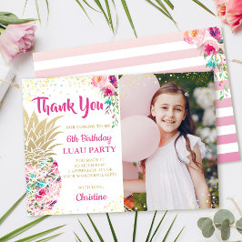 Rosa Guld Pineapple Birthday Photo Tack