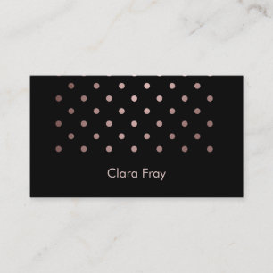 rosa guld- polka dots för elegant modern faux visitkort