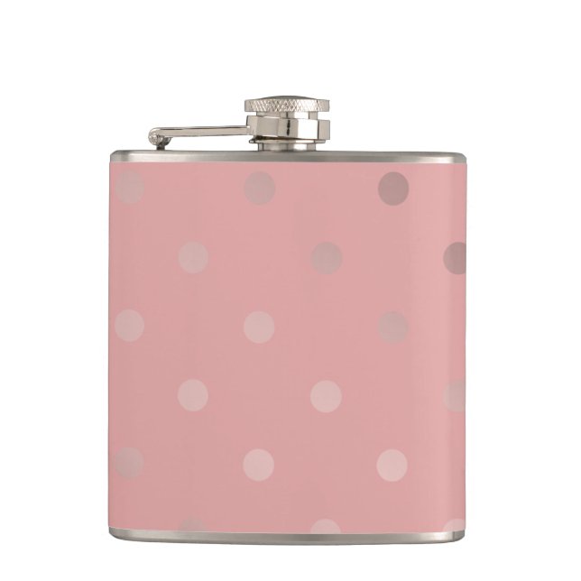rosa guld- polka dotsmönster för elegant modern fickplunta (Framsidan)