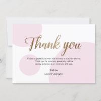 Rosa Guld Polkadot Baby Shower Tack