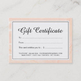 Rosa guld- presentkort för lyx rabattkort