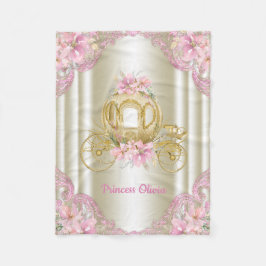 Rosa Guld Princess Carriage Baby Blanket Fleecefilt