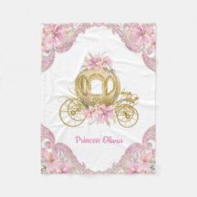 Rosa Guld Princess Carriage Baby Blanket