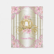 Rosa Guld Prinsessa Vagns Babyfilt