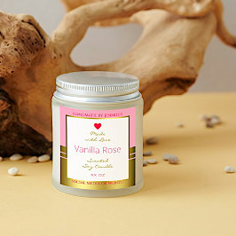 Rosa Guld produktförpackningsetikett Enkel Anpassn Fyrkantigt Klistermärke