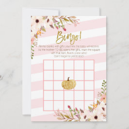 Rosa Guld Pumpa Baby Shower Bingo Spel