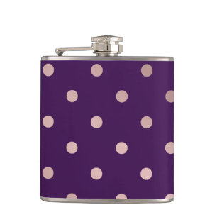 rosa guld- purpurfärgad polka dots för elegant fickplunta