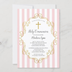 Rosa & Guld Ram Kommunision för första Heligan Inbjudningar