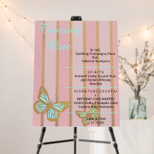 Rosa Guld Rand och Buterfly