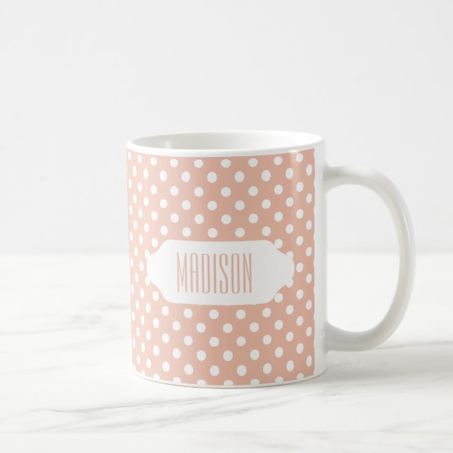 Rosa guld/rodna beställnings- mugg för rosa- & (Höger)
