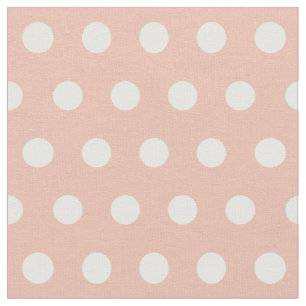 Rosa guld/rodna rosa- & vitpolka dotstyg tyg