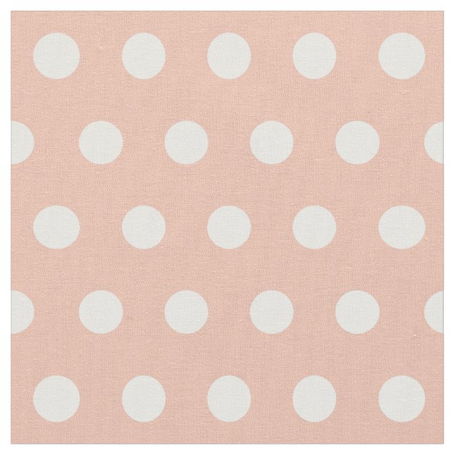Rosa guld/rodna rosa- & vitpolka dotstyg tyg (Närbild)