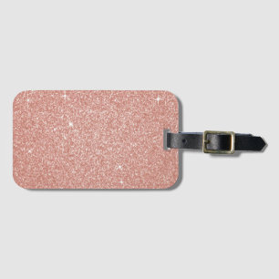 Rosa guld - rodna rosaglitter och gnistra bagagebricka