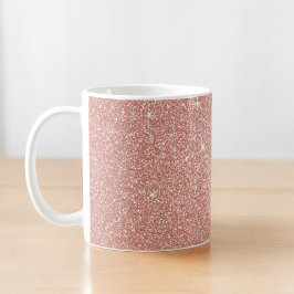 Rosa guld - rodna rosaglitter och gnistra kaffemugg