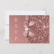 Rosa Guld Rodnad Glitterbåge RSVP