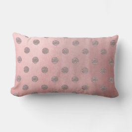Rosa Guld Rosa Glans Glamour Prickar Modern Chic Lumbarkudde