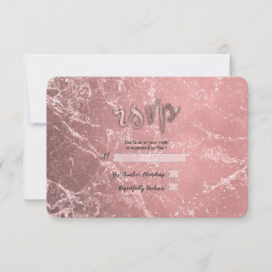 Rosa Guld Rosa Modern Glamour Marmor RSVP Svar