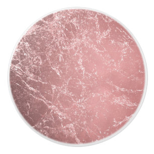 Rosa Guld Rosa Modern Trendig Glamourös Marmor Chi Knopp